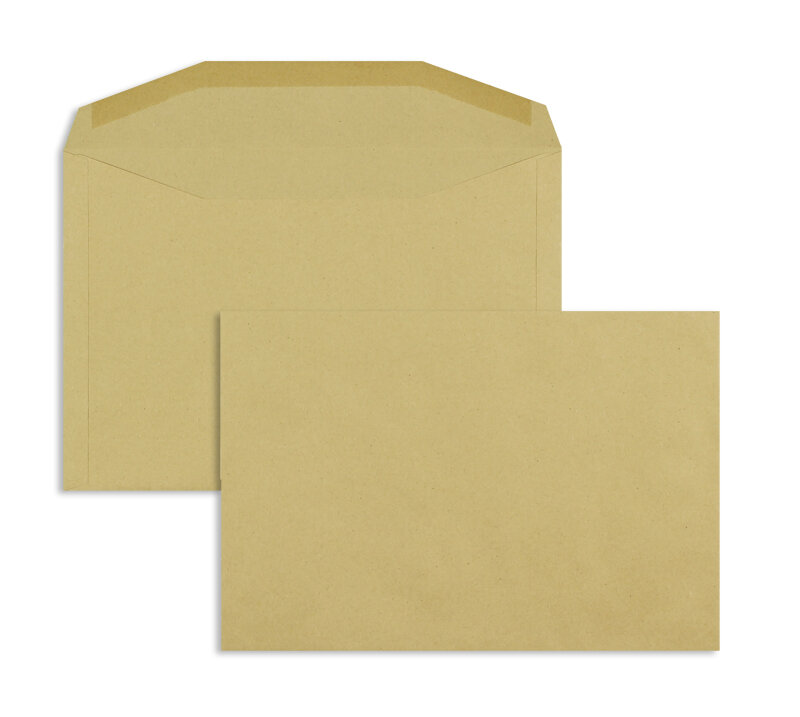 enveloppe de mise sous pli colorées marron 162 x 235 mm (din c5) | 80 g/m² natron | sans fenêtre | fermeture gommée | rabat trapézoïdal | 500 pièces