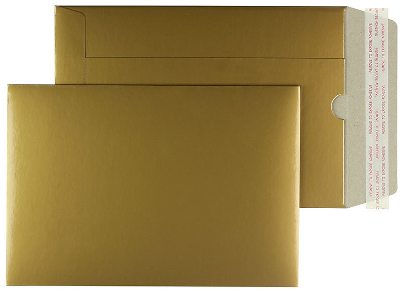 enveloppes en carton colorées doré 162 x 235 mm (din c5) | 350 g/m² carton compact brillant | sans fenêtre | fermeture adhésive | rabat droit | 100 pièces