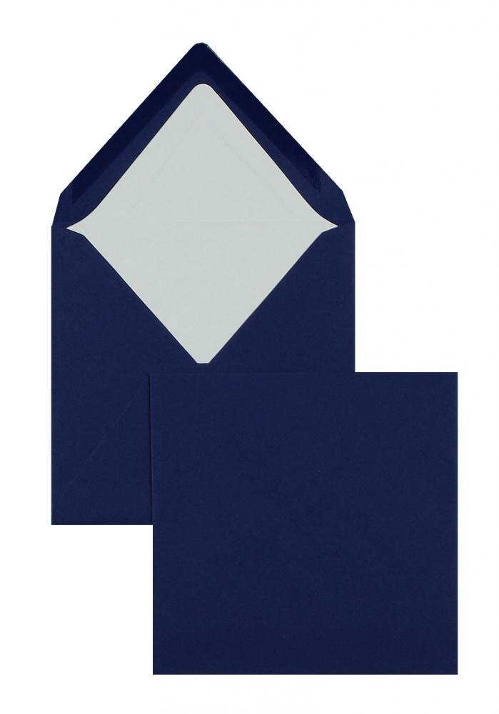 enveloppes colorées bleu (blue-jeans) 164 x 164 mm | 100 g/m² côtelé (paperado) | sans fenêtre | fermeture gommée | rabat pointu | 100 pièces