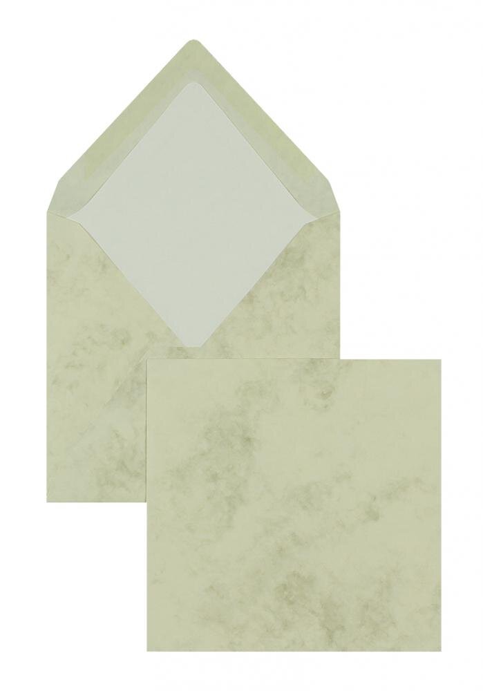 enveloppes colorées crème (chamois marbré) 164 x 164 mm | 100 g/m² offset (paperado) | sans fenêtre | fermeture gommée | rabat pointu | 100 pièces