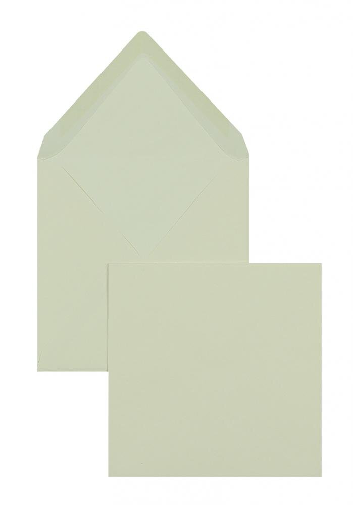 enveloppes colorées crème (ivoire clair) 164 x 164 mm | 100 g/m² côtelé (paperado) | sans fenêtre | fermeture gommée | rabat pointu | 100 pièces