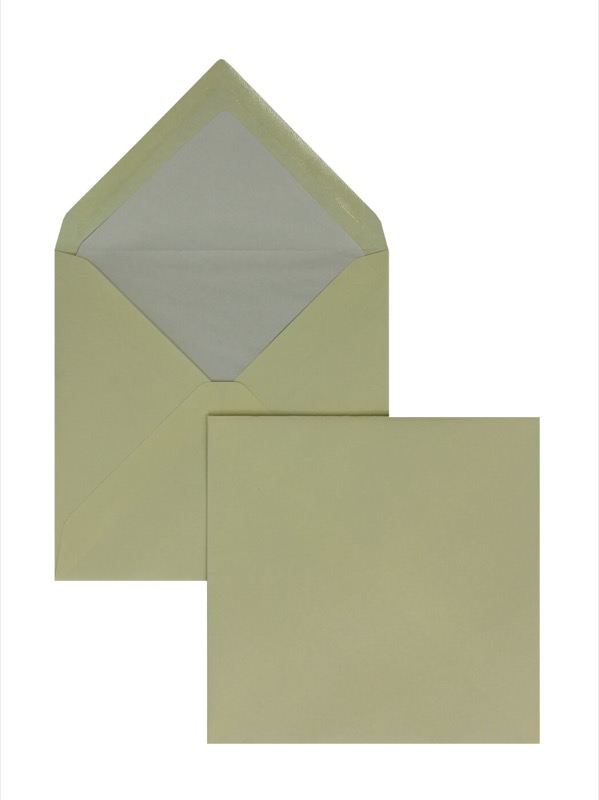 enveloppes colorées crème 165 x 165 mm | 120 g/m² velin | sans fenêtre | fermeture gommée | rabat pointu | 100 pièces