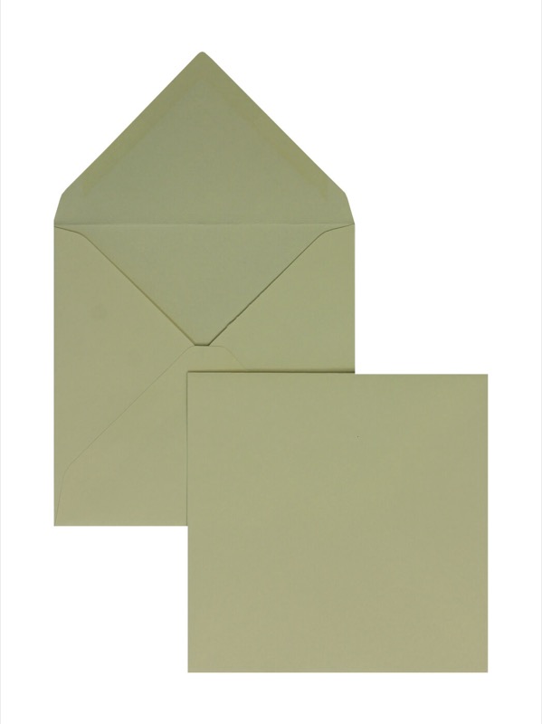 enveloppes colorées crème (blanc crème) 165 x 165 mm | 135 g/m² côtelé | sans fenêtre | fermeture gommée | rabat pointu | 100 pièces