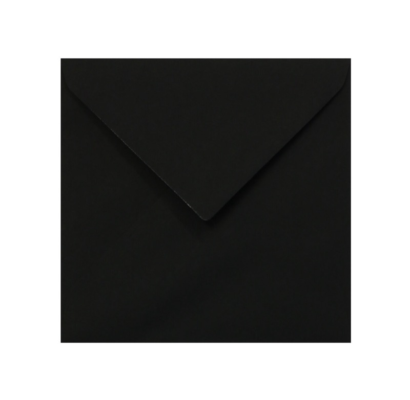 enveloppes colorées noir 165 x 165 mm | 120 g/m² velin | sans fenêtre | fermeture gommée | rabat pointu | 100 pièces