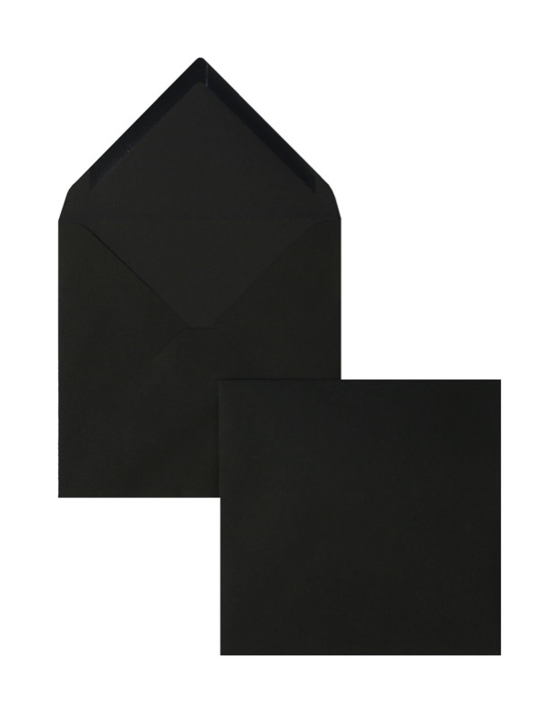 Enveloppes Noir 165 x 165 mm