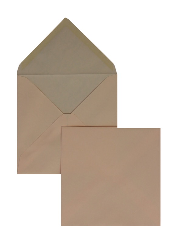 enveloppes colorées rose 165 x 165 mm | 100 g/m² côtelé | sans fenêtre | fermeture gommée | rabat pointu | 100 pièces