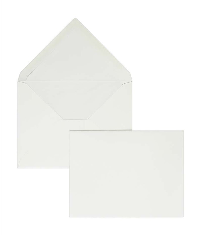 enveloppes blanc 165 x 215 mm (din c5) | 135 g/m² velin | sans fenêtre | fermeture gommée | rabat pointu | 100 pièces