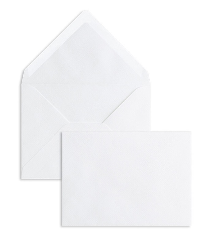 enveloppes blanc (blanc naturel) 165 x 215 mm (din c5) | 135 g/m² côtelé | sans fenêtre | fermeture gommée | rabat pointu | 100 pièces