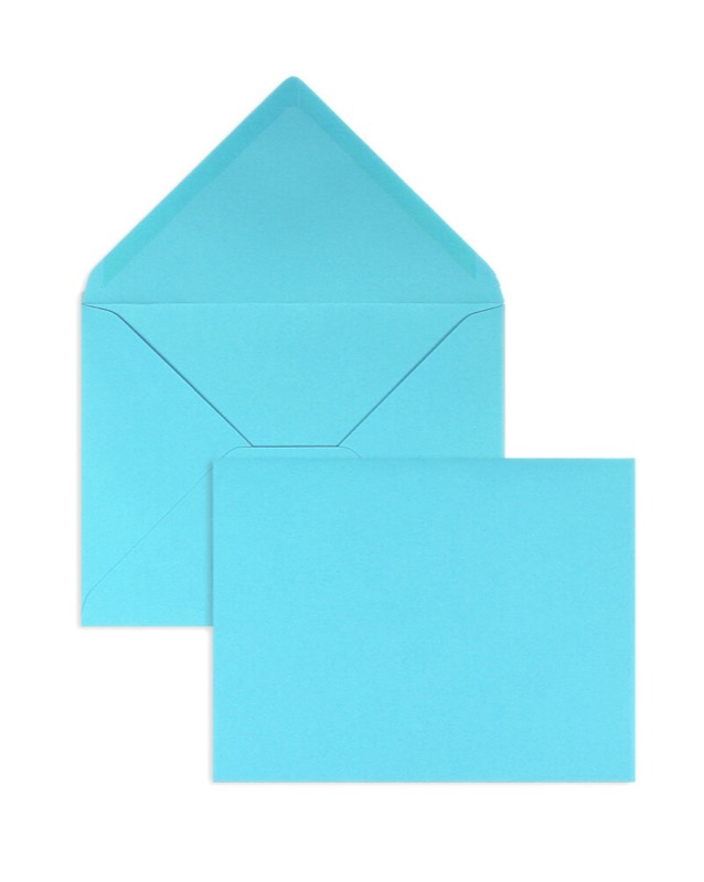 enveloppes colorées bleu (bleu arctique) 165 x 215 mm (din c5) | 120 g/m² velin | sans fenêtre | fermeture gommée | rabat pointu | 100 pièces