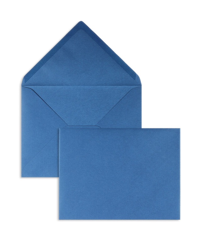 enveloppes colorées bleu (bleu otan) 165 x 215 mm (din c5) | 120 g/m² velin | sans fenêtre | fermeture gommée | rabat pointu | 100 pièces