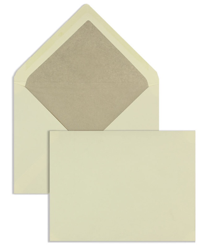 enveloppes colorées crème (blanc crème) 165 x 215 mm (din c5) | 135 g/m² côtelé | sans fenêtre | fermeture gommée | rabat pointu | 100 pièces