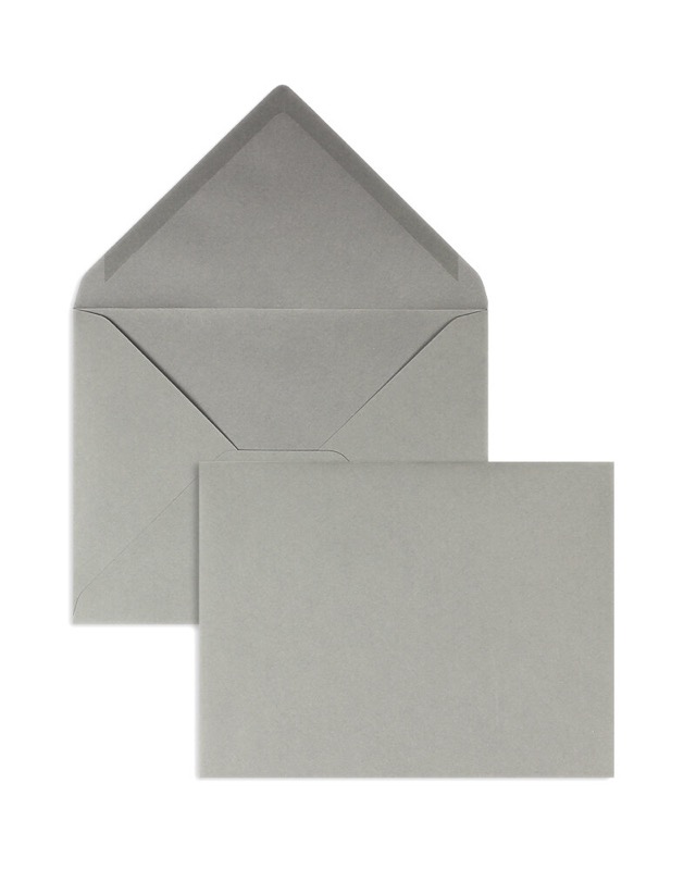 enveloppes colorées gris (ardoise) 165 x 215 mm (din c5) | 120 g/m² velin | sans fenêtre | fermeture gommée | rabat pointu | 100 pièces