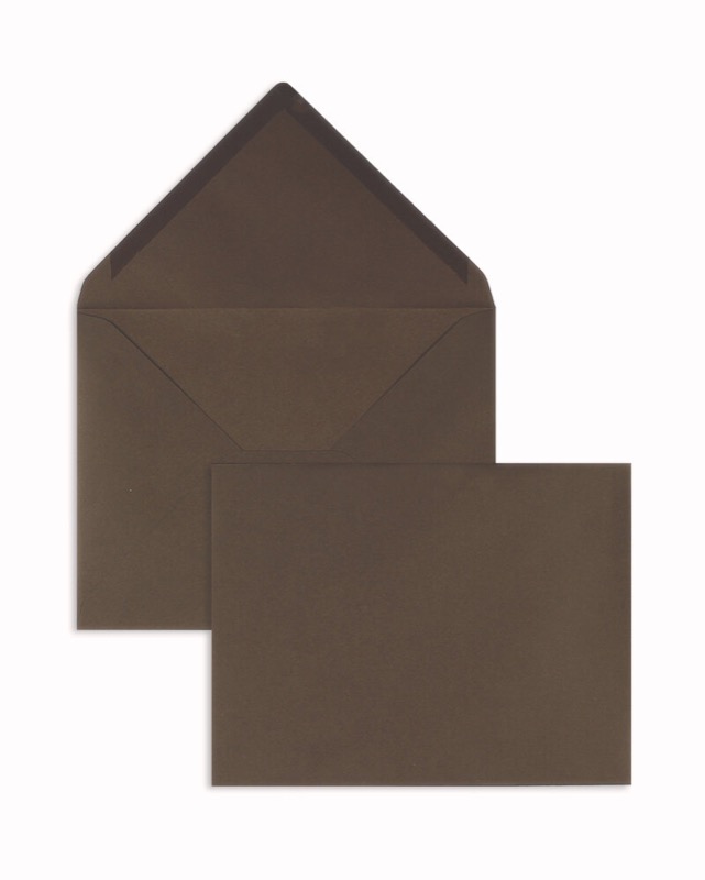 enveloppes colorées marron (marron foncé) 165 x 215 mm (din c5) | 120 g/m² velin | sans fenêtre | fermeture gommée | rabat pointu | 100 pièces