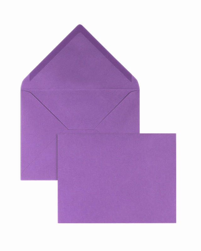 enveloppes colorées violet (lilas) 165 x 215 mm (din c5) | 120 g/m² velin | sans fenêtre | fermeture gommée | rabat pointu | 100 pièces