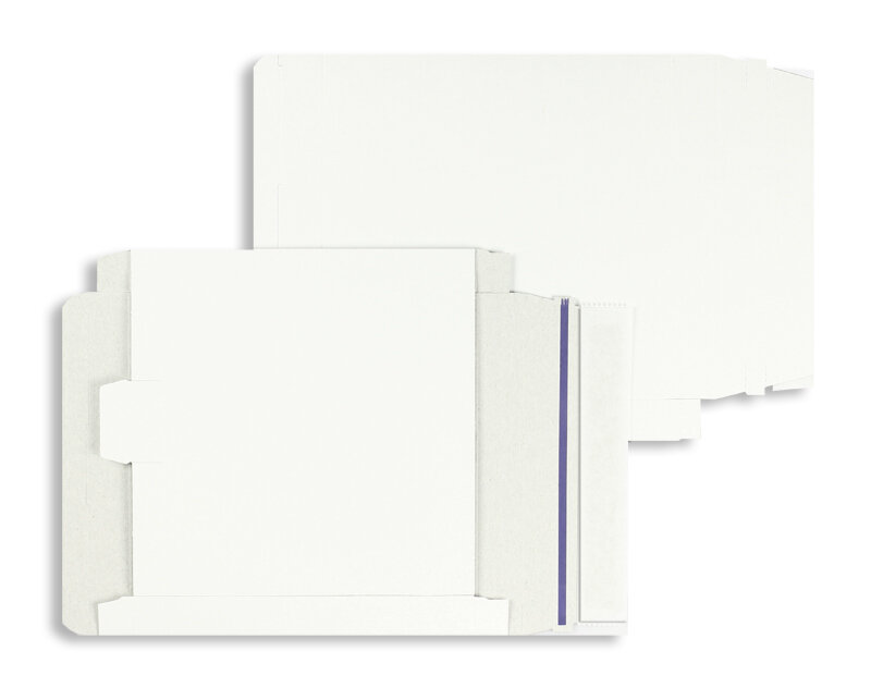 boîtes blanc 170 x 170 x 22 mm | 450 g/qm carton | sans fenêtre | sluiting | rabat droit | 25 pièces