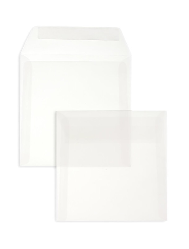 Enveloppes transparentes Blanc (Transparent blanc) 170 x 170 mm