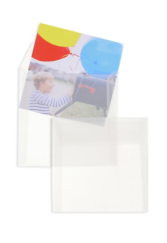 Enveloppes transparentes Blanc (Transparent blanc) 170 x 170 mm