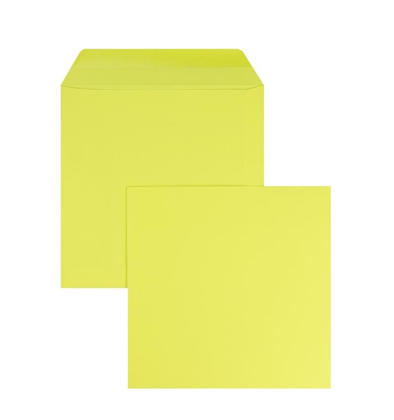 enveloppes colorées crème (blé) 190 x 190 mm | 120 g/m² offset | sans fenêtre | fermeture gommée | rabat droit | 100 pièces
