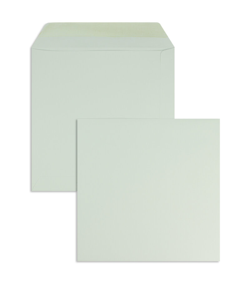 enveloppes colorées gris (flanelle) 220 x 220 mm | 120 g/m² offset | sans fenêtre | fermeture gommée | rabat droit | 100 pièces