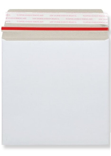 enveloppes en carton blanc 220 x 220 mm | 350 g/m² carton | sans fenêtre | sluiting | rabat droit | 200 pièces