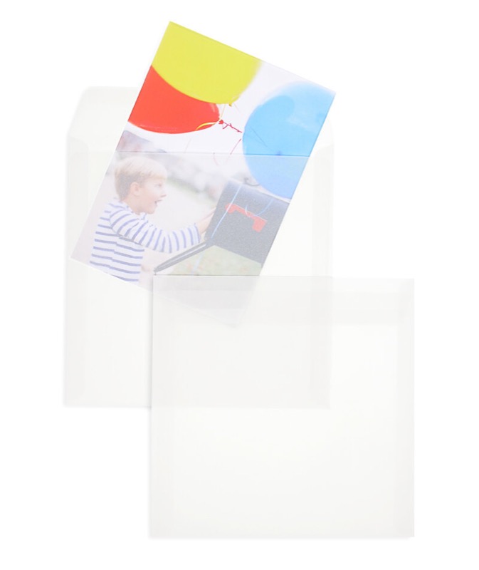 Enveloppes transparentes Blanc (Transparent blanc) 220 x 220 mm