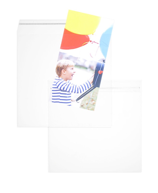 Enveloppes transparentes de feuille plastique Cristallin 220 x 220 mm