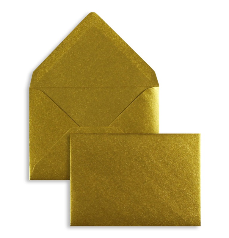 enveloppes colorées doré 225 x 315 mm (din c4) | 100 g/m² offset (paperado) | sans fenêtre | fermeture gommée | rabat pointu | 100 pièces