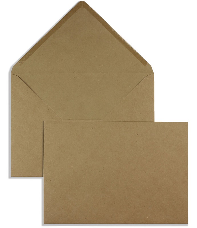 enveloppes colorées marron (kraft) 225 x 315 mm (din c4) | 120 g/qm paperado | sans fenêtre | fermeture gommée | rabat pointu | 100 pièces