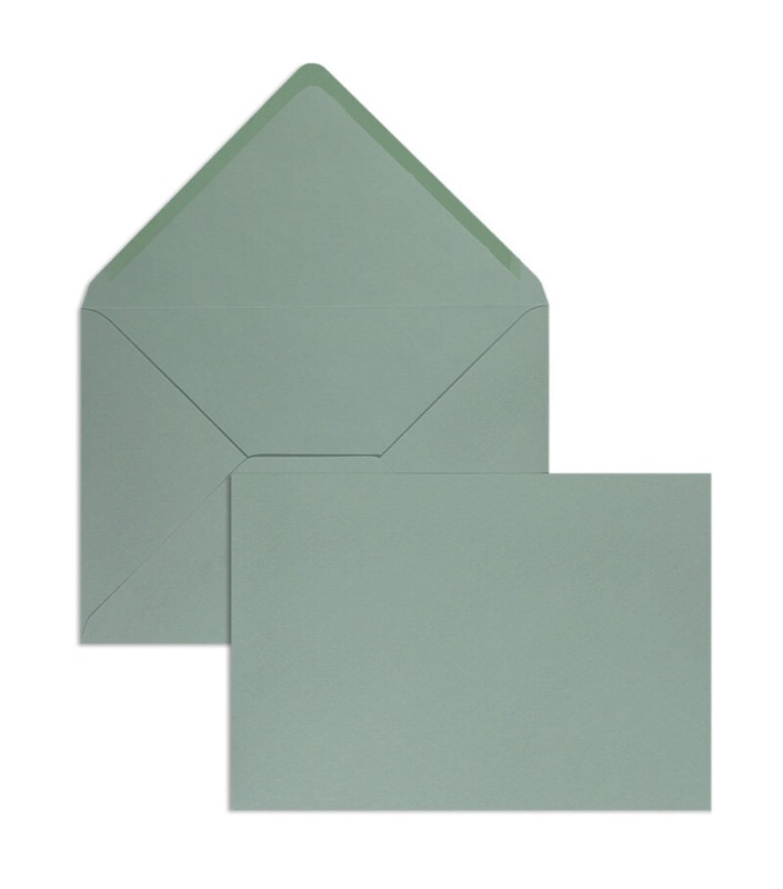 enveloppes colorées vert (eucalyptus) 225 x 315 mm (din c4) | 100 g/m² côtelé (paperado) | sans fenêtre | fermeture gommée | rabat pointu | 100 pièces