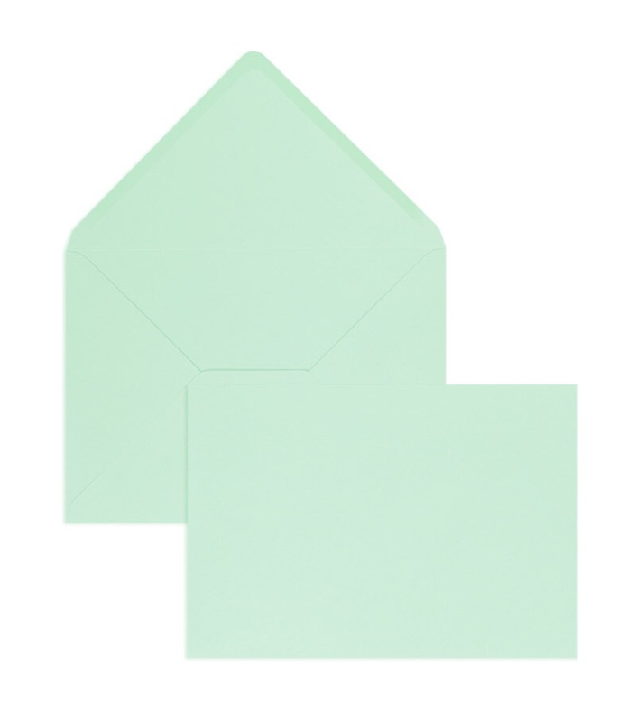 enveloppes colorées vert (menthe) 225 x 315 mm (din c4) | 100 g/qm côtelé (paperado) | sans fenêtre | fermeture gommée | rabat pointu | 100 pièces