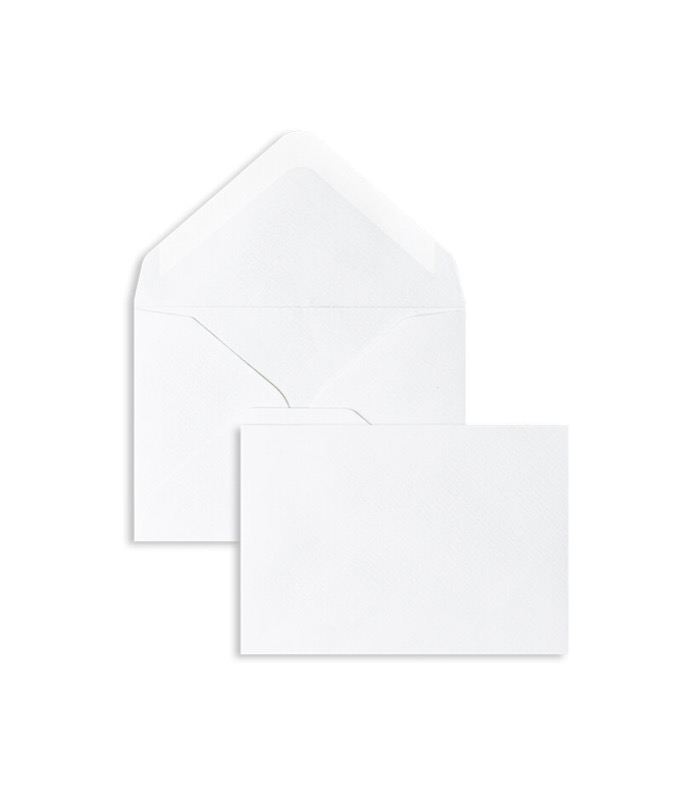 enveloppes blanc (blanc naturel) 70 x 100 mm | 100 g/m² côtelé | sans fenêtre | fermeture gommée | rabat pointu | 100 pièces