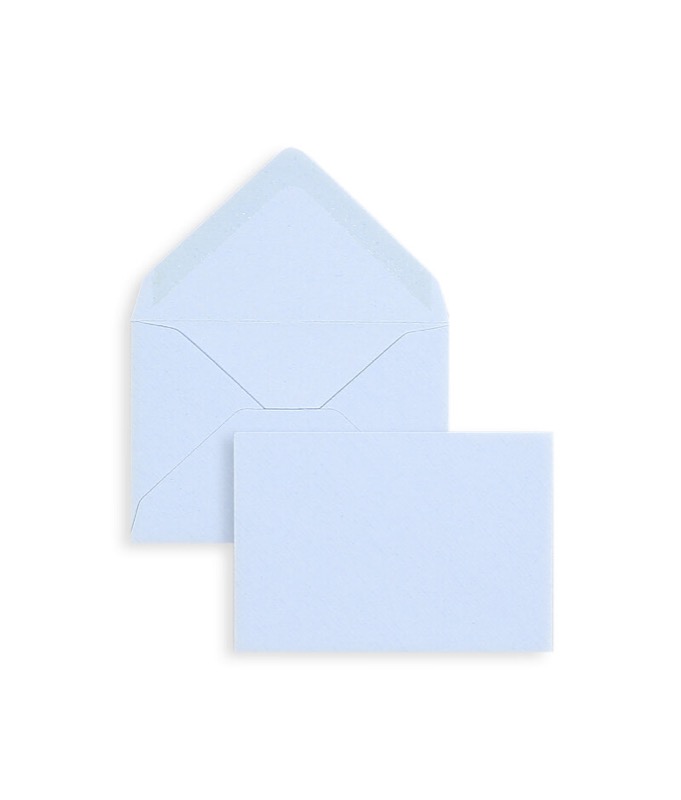 enveloppes colorées bleu 70 x 100 mm | 100 g/m² côtelé | sans fenêtre | fermeture gommée | rabat pointu | 100 pièces