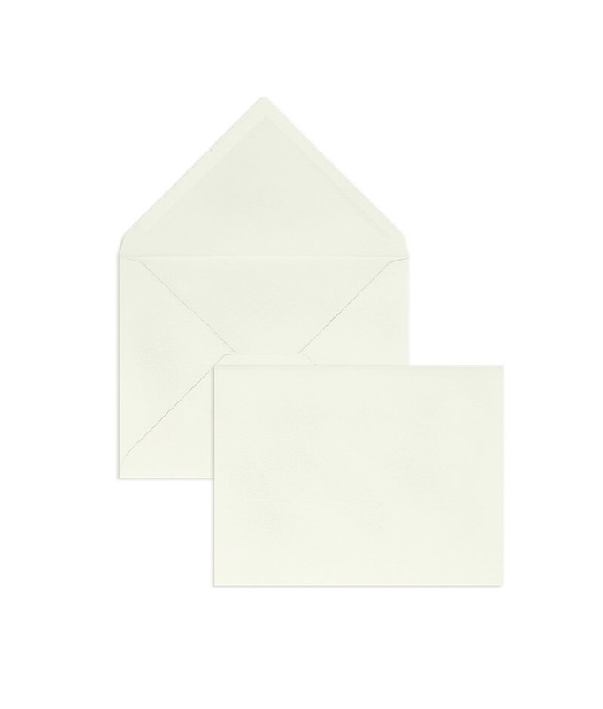enveloppes colorées crème (crème côtelé) 70 x 100 mm | 100 g/m² bord frangeux | sans fenêtre | fermeture gommée | rabat pointu | 100 pièces