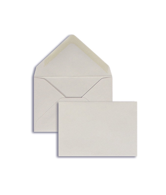 enveloppes colorées gris 70 x 100 mm | 100 g/m² côtelé | sans fenêtre | fermeture gommée | rabat pointu | 100 pièces