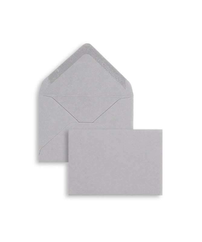 enveloppes colorées gris (ardoise) 70 x 100 mm | 120 g/m² velin | sans fenêtre | fermeture gommée | rabat pointu | 100 pièces