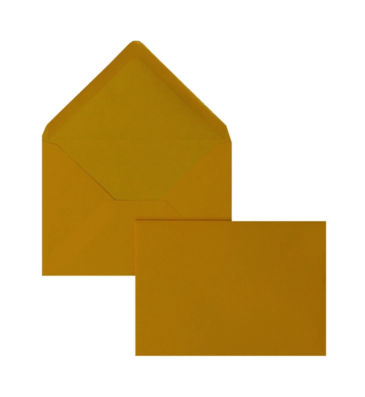 enveloppes colorées orange (mangue) 70 x 100 mm | 120 g/m² velin | sans fenêtre | fermeture gommée | rabat pointu | 100 pièces