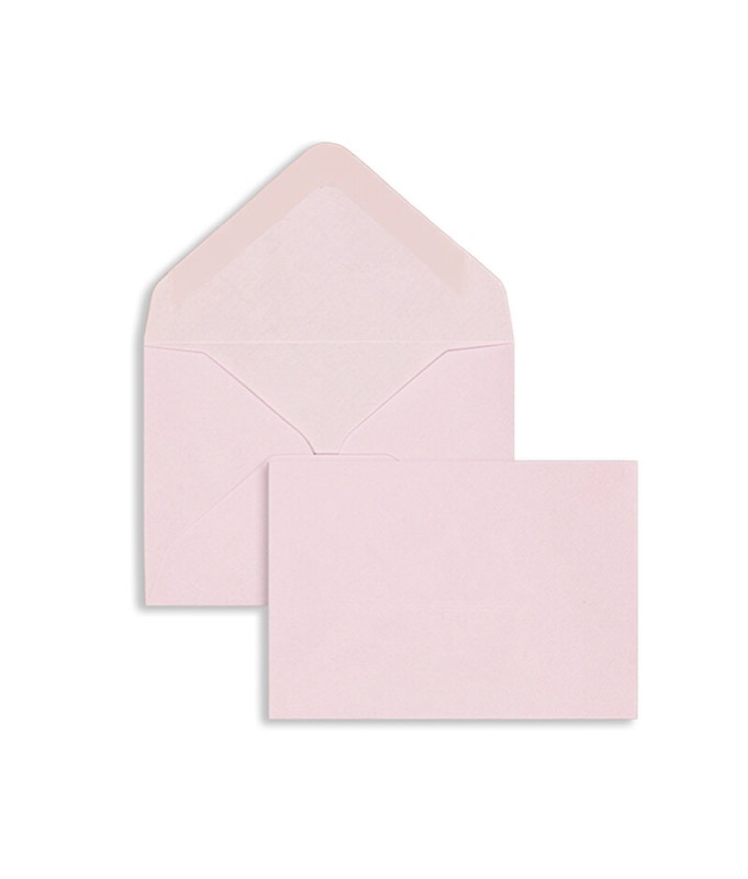 enveloppes colorées rose 70 x 100 mm | 100 g/m² côtelé | sans fenêtre | fermeture gommée | rabat pointu | 100 pièces