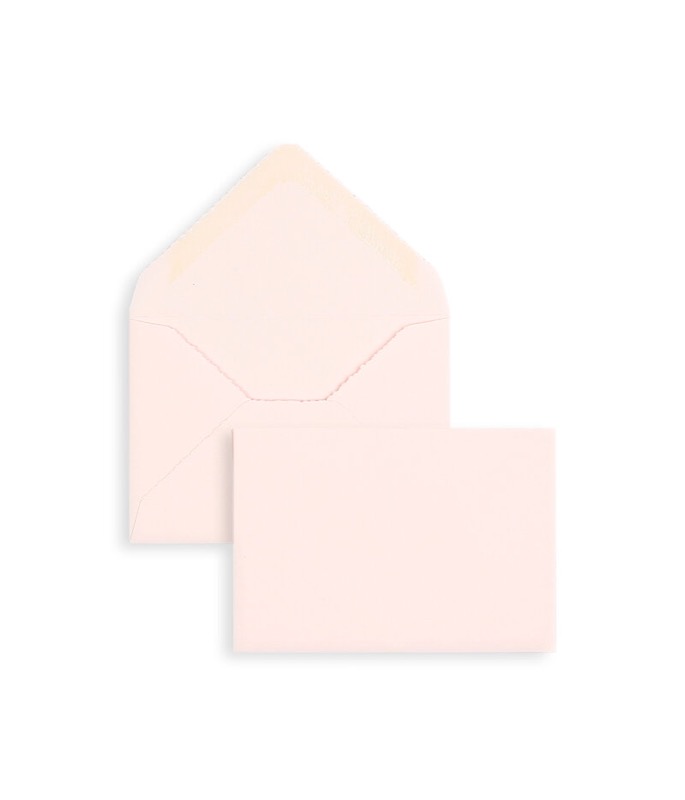 enveloppes colorées rose (rose côtelé) 70 x 100 mm | 100 g/m² bord frangeux | sans fenêtre | fermeture gommée | rabat pointu | 100 pièces