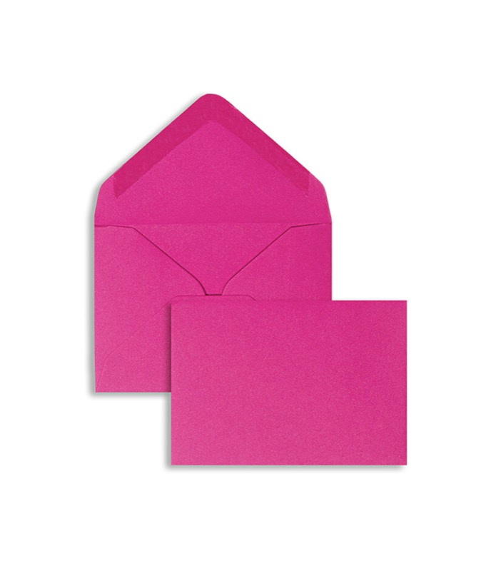 enveloppes colorées rose (rose foncé flamant) 70 x 100 mm | 120 g/m² velin | sans fenêtre | fermeture gommée | rabat pointu | 100 pièces