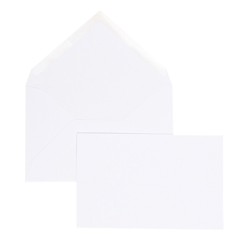 enveloppes blanc 90 x 140 mm | 80 g/m² offset | sans fenêtre | fermeture gommée | rabat pointu | 100 pièces