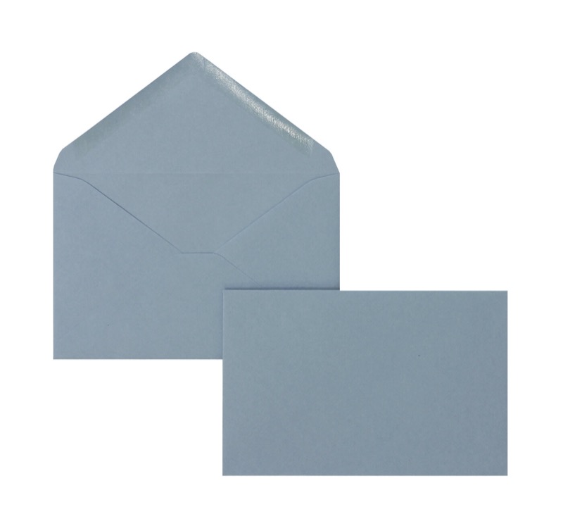 enveloppes colorées bleu 95 x 145 mm | 100 g/m² côtelé | sans fenêtre | fermeture gommée | rabat pointu | 100 pièces