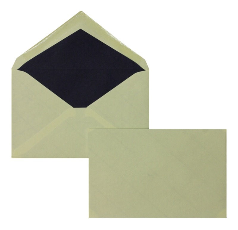 enveloppes colorées crème (blanc crème) 95 x 145 mm | 100 g/m² côtelé | sans fenêtre | fermeture gommée | rabat pointu | 100 pièces