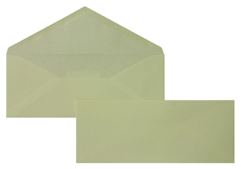 enveloppes colorées crème 95 x 235 mm | 120 g/m² velin | sans fenêtre | fermeture gommée | rabat pointu | 100 pièces