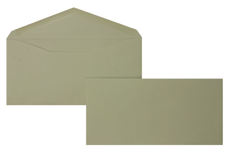 enveloppes colorées gris (gris clair) 95 x 235 mm | 120 g/m² velin | sans fenêtre | fermeture gommée | rabat pointu | 100 pièces