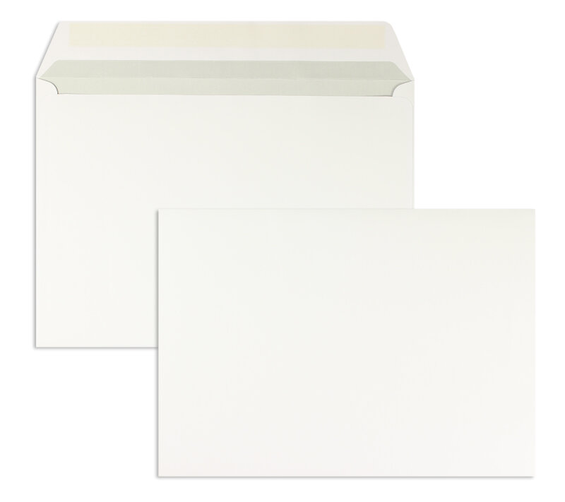 enveloppe de mise sous pli blanc 250 x 353 mm (b4) | 120 g/m² offset | sans fenêtre | fermeture gommée | rabat droit | 250 pièces