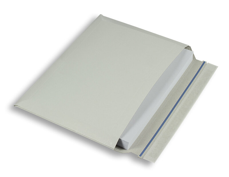 enveloppes en carton blanc 250 x 353 mm (b4) | 450 g/m² carton | sans fenêtre | fermeture adhésive | rabat droit | 100 pièces
