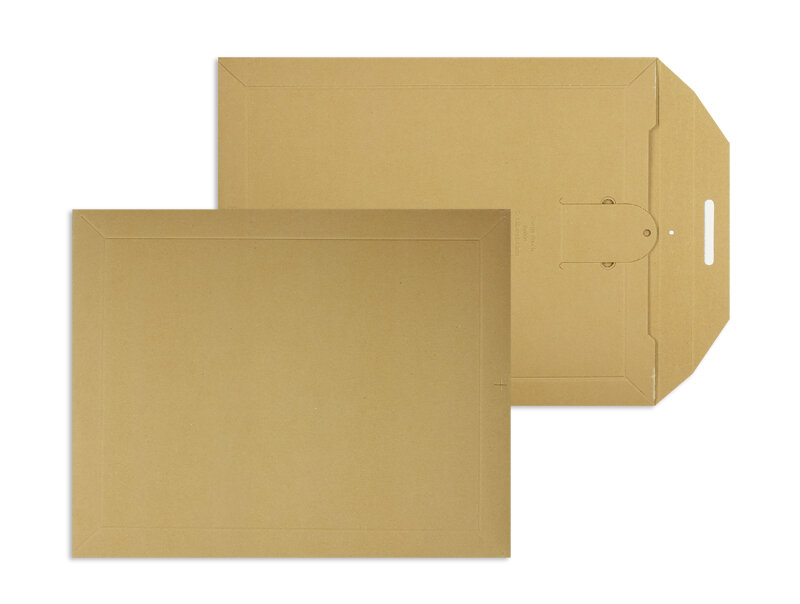 enveloppes en carton colorées marron 250 x 353 mm (b4) | 500 g/m² carton | sans fenêtre | fermeture à patte rentrante | rabat trapézoïdal | 100 pièces