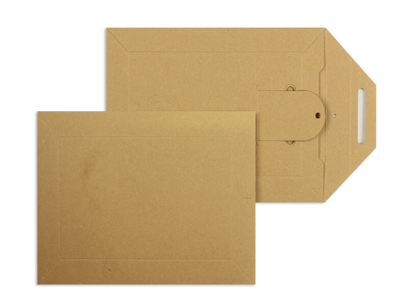 enveloppes en carton colorées marron 176 x 250 mm (b5) | 450 g/m² carton | sans fenêtre | fermeture à patte rentrante | rabat trapézoïdal | 200 pièces