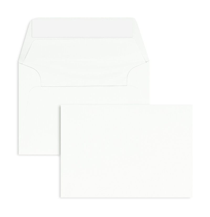 enveloppes blanc 125 x 176 mm (b6) | 100 g/m² côtelé (paperado) | sans fenêtre | fermeture adhésive | rabat droit | 100 pièces