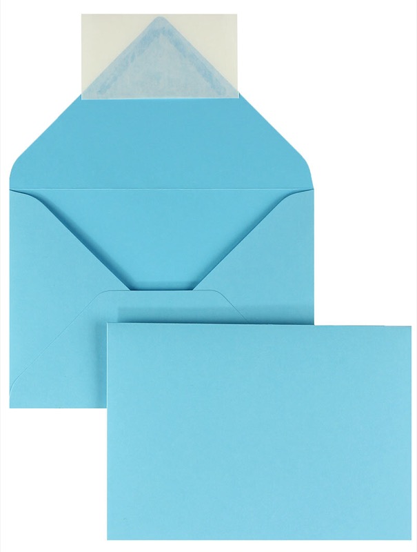 enveloppes colorées bleu (bleu clair) 125 x 176 mm (b6) | 130 g/qm colorista | sans fenêtre | fermeture adhésive | rabat pointu | 100 pièces